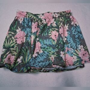 Xhilaration Floral Print Swim Coverup Skirt